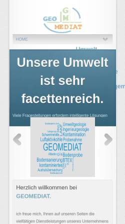 Vorschau der mobilen Webseite www.geomediat.de, Emmerich, Birgit