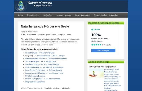 Vorschau von www.koerper-wie-seele.de, Körper wie Seele - Elisabeth Strüber