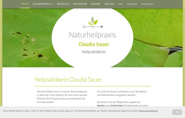 Vorschau von www.sauer-naturheilpraxis.de, Sauer, Claudia