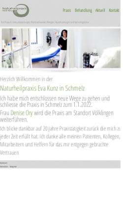 Vorschau der mobilen Webseite www.naturheilpraxisevakunz.de, Naturheilpraxis Eva Kunz
