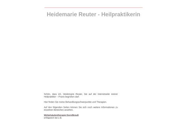 Vorschau von www.heilpraktikerin-reuter.de, Heidemarie Reuter