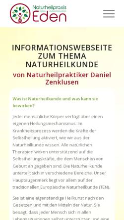 Vorschau der mobilen Webseite naturheilpraxis-eden.ch, Naturheilpraxis Eden