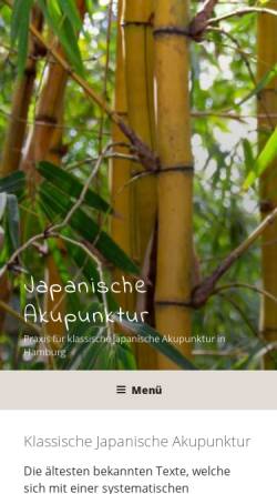 Vorschau der mobilen Webseite www.japanische-akupunktur.de, Praxis für japanische Akupunktur