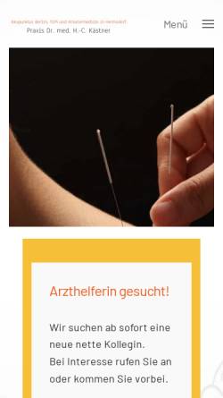 Vorschau der mobilen Webseite www.akupunktur-berlin-hermsdorf.de, Praxis für Akupunktur und TCM Dr. med. Hans-Constantin Kästner