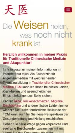 Vorschau der mobilen Webseite www.tcm-seidel.de, TCM-Praxis Dr. med. Nikola Seidel