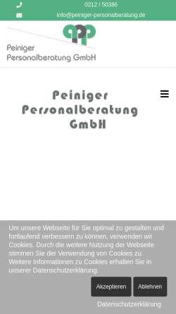 Vorschau der mobilen Webseite peiniger-personalberatung.de, Peiniger Personalberatung GmbH