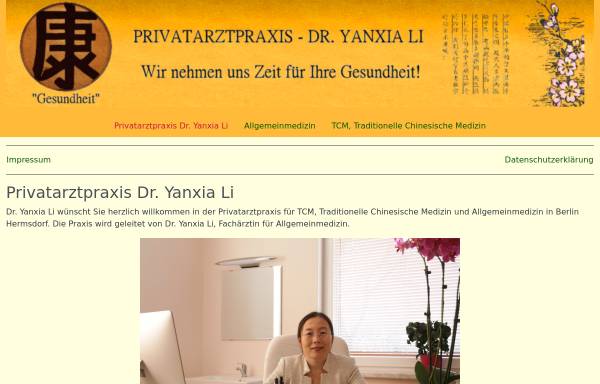 Vorschau von www.privatarztpraxis-li.de, Praxis Dr. Yanxia Li