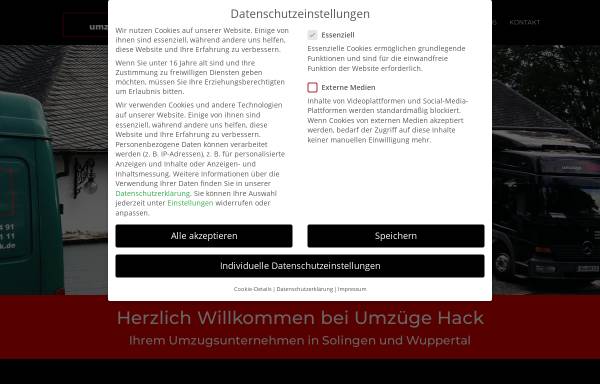 Vorschau von www.umzuege-hack.de, Umzüge Hack