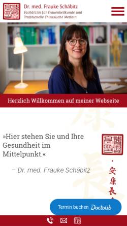 Vorschau der mobilen Webseite www.frauke-schaebitz.de, Dr. med. Frauke Schäbitz