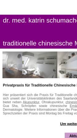 Vorschau der mobilen Webseite www.tcm-homburg.de, Dr. med. Katrin Schumacher