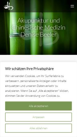 Vorschau der mobilen Webseite www.denisebeeler.ch, Denise Beeler