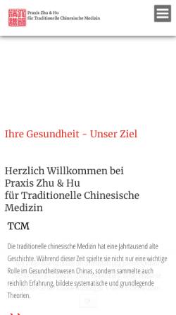 Vorschau der mobilen Webseite www.tcm-gesundheit.ch, Praxis Zhu und Hu