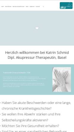 Vorschau der mobilen Webseite www.akupressur-basel.ch, Katrin Schmid