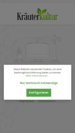 Vorschau der mobilen Webseite kraeuterkultur.de, Kräuterkultur