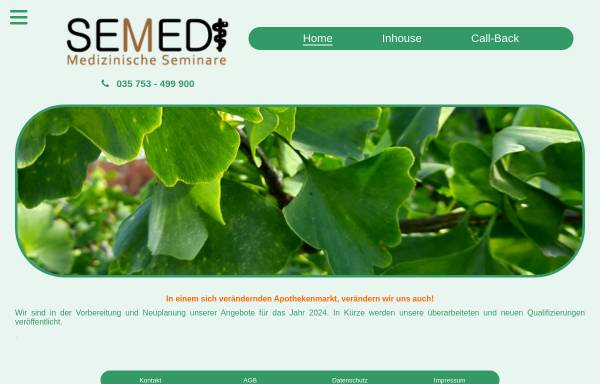 Vorschau von www.semedi.de, Semedi - medizinische Seminare
