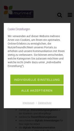 Vorschau der mobilen Webseite www.murimed.de, Murimed Akademie GmbH & Co. KG