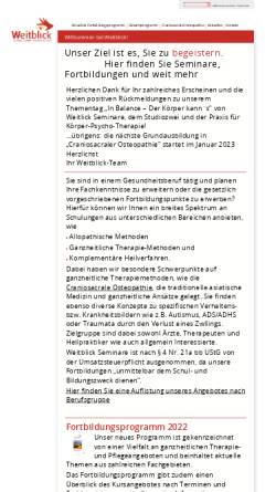 Vorschau der mobilen Webseite www.mehr-weitblick.de, Weitblick Seminare und Fortbildungen