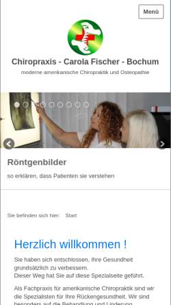 Vorschau der mobilen Webseite www.chiropraxis-bochum.de, Chiropraxis - Fischer