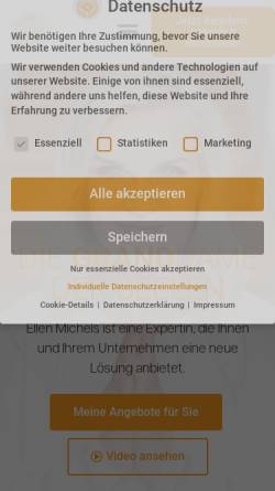 Vorschau der mobilen Webseite www.ellen-michels.de, Ellen Michels Akademie