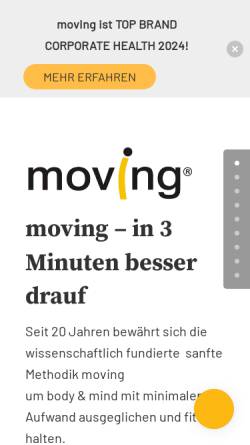 Vorschau der mobilen Webseite moving.de, Moving