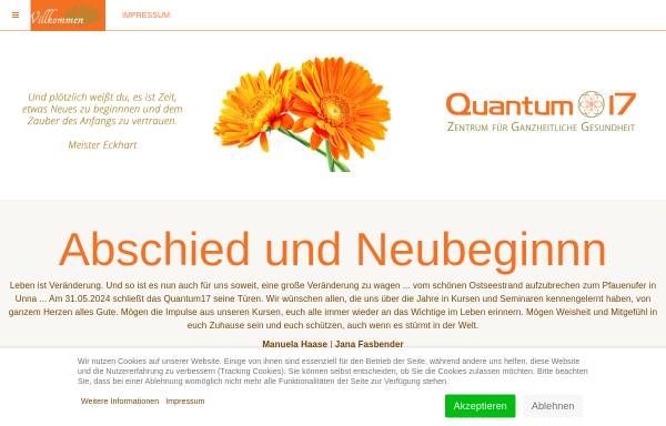 Vorschau von quantum17.de, Quantum17 - Zentrum für Ganzheitliche Gesundheit