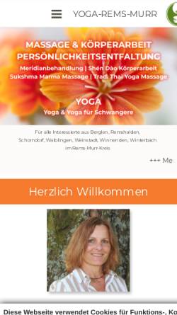 Vorschau der mobilen Webseite www.yoga-rems-murr.de, Yoga-Rems-Murr