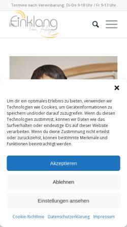 Vorschau der mobilen Webseite vera-im-einklang.de, Im Einklang