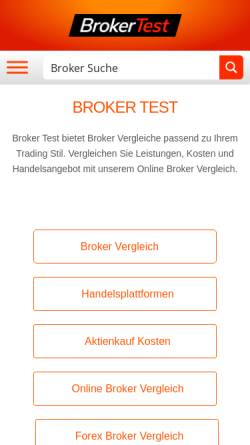 Vorschau der mobilen Webseite broker-test.de, Ernsting Enterprises GmbH