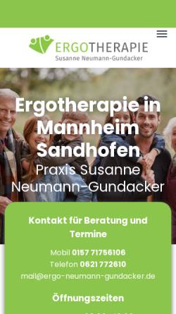 Vorschau der mobilen Webseite ergo-neumann-gundacker.de, Praxis für Ergotherapie Susanne Neumann-Gundacker