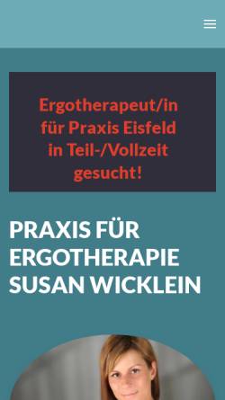 Vorschau der mobilen Webseite www.ergotherapie-wicklein.de, Susanne Wicklein Ergotherapiepraxis