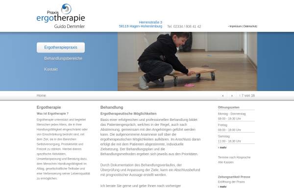 Vorschau von www.ergotherapie-demmler.de, Ergotherapiepraxis Demmler