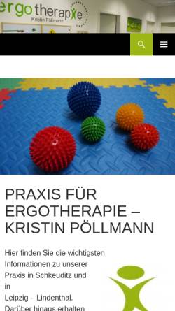 Vorschau der mobilen Webseite www.ergotherapie-poellmann.de, Kristin Pöllmann - Praxis für Ergotherapie