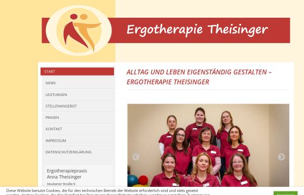Vorschau von www.ergotherapie-theisinger.de, Ergotherapiepraxis Theisinger