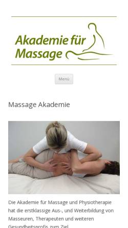 Vorschau der mobilen Webseite www.akademie-massage.at, Akademie für Massage