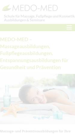 Vorschau der mobilen Webseite www.medo-med.net, Massageschule MEDO-MED