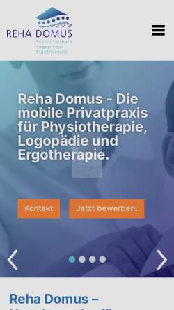 Vorschau der mobilen Webseite reha-domus.de, REHA DOMUS