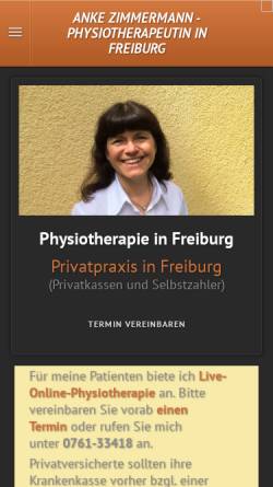 Vorschau der mobilen Webseite www.luis7.de, Anke Zimmermann - Physiotherapie und Ergonomie