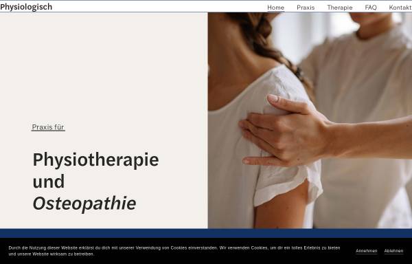 Vorschau von www.physiologisch.com, Physio...logisch, Praxis für Physiotherapie und Osteopathie