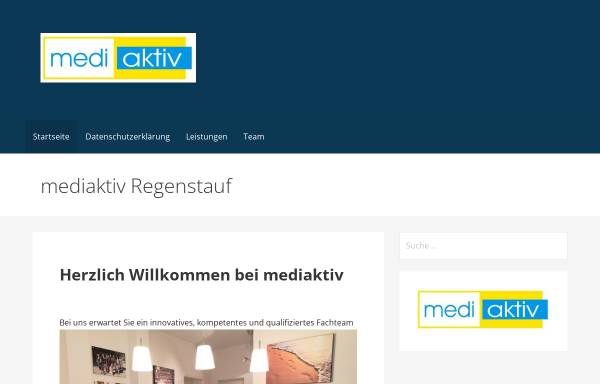 Vorschau von mediaktiv-regenstauf.info, Mediaktiv GmbH & Co.KG, Praxis für Physiotherapie