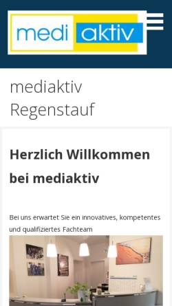 Vorschau der mobilen Webseite mediaktiv-regenstauf.info, Mediaktiv GmbH & Co.KG, Praxis für Physiotherapie