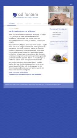 Vorschau der mobilen Webseite www.physio-adfontem.de, Ad fontem