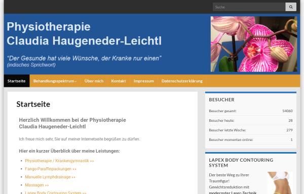 Vorschau von www.physio-chl.de, Praxis für Physiotherapie Claudia Haugeneder-Leichtl