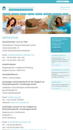 Vorschau der mobilen Webseite www.physikalische-therapie.com, Physikalische Therapie Praxisvereinigung GmbH