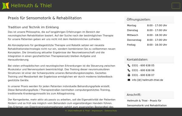 Vorschau von www.hellmuth-thiel.de, Hellmuth und Thiel Praxis für Sensomotorik und Rehabilitation GmbH in Potsdam