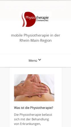 Vorschau der mobilen Webseite physio-zimmerschitt.de, Philip Zimmerschitt