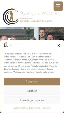 Vorschau der mobilen Webseite www.physiotherapie-doescher.de, Physiotherapie-Döscher