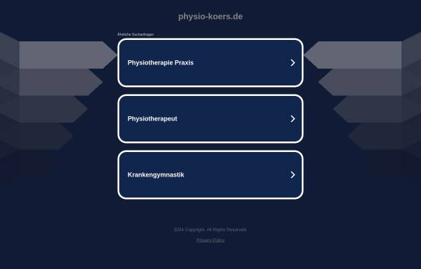 Vorschau von www.physio-koers.de, Physiotherapie Alona Koers