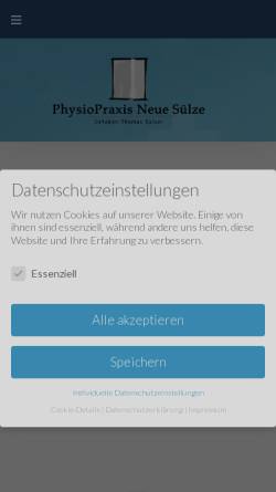 Vorschau der mobilen Webseite physiopraxis-lueneburg.de, PhysioPraxis Neue Sülze
