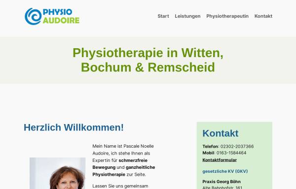 Vorschau von physiotherapie-witten-bochum-remscheid.de, Physiotherapie Pascale Audoire