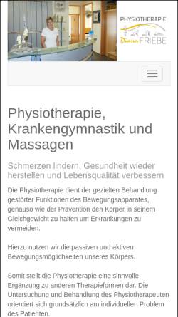 Vorschau der mobilen Webseite physiotherapie-bendorf.de, Physiotherapie Diana Fiebe